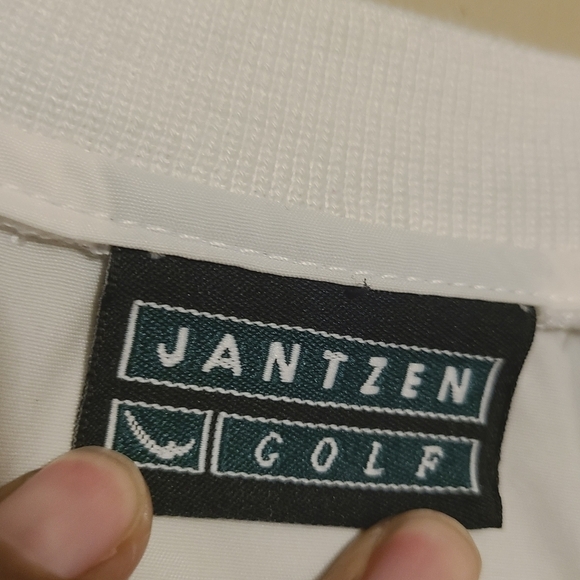 Jantzen Golf | Men's Vintage White Lightweight Crewneck Golf Jacket (Size Large) - Picture 3 of 15